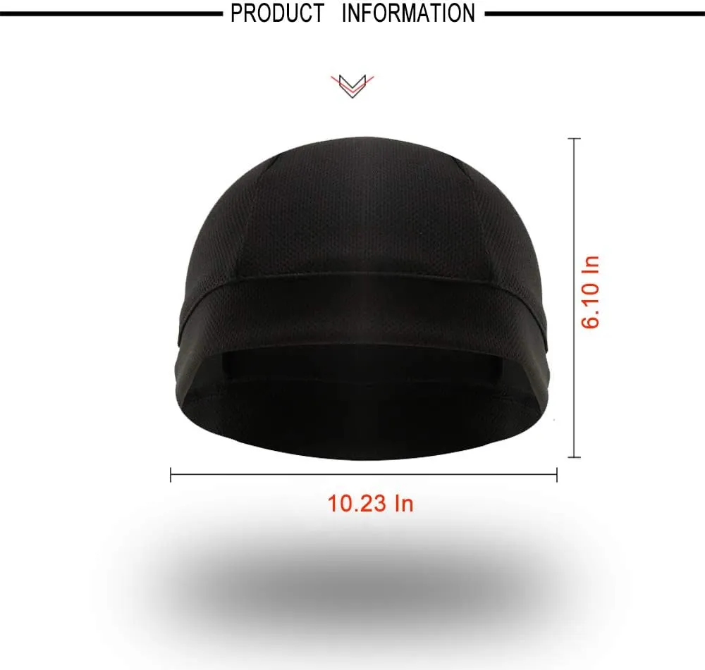 3 Pack Cooling Skull Cap Helmet Liner Sweat Wicking Cycling Running Hat for Men Women