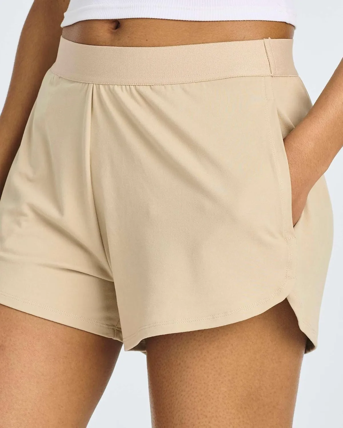 4 Pack: Women's 3" Dry-Fit Dolphin Running Shorts with Pockets - Athletic Gym Workout Basketball Sports Shorts