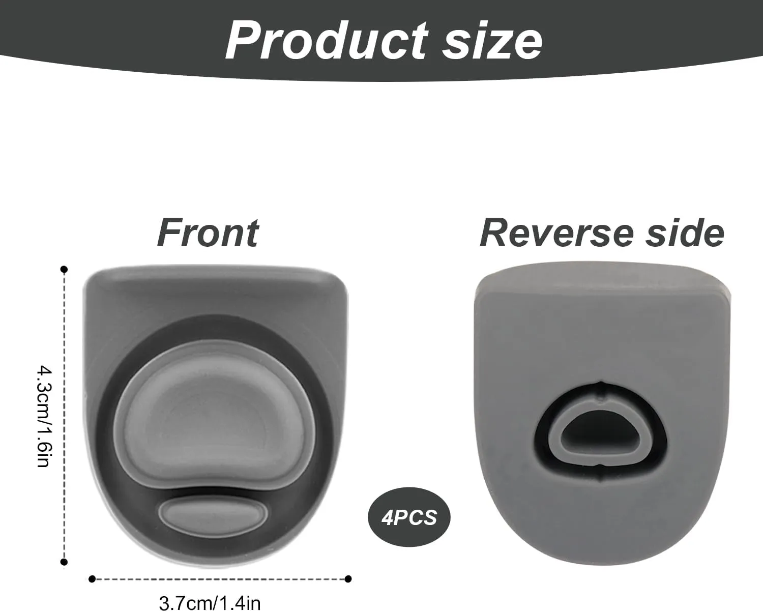 4pcs Replacement Stopper Compatible with Owala FreeSip 24oz 32oz, Water Bottle Top Lid Gasket for Owala 16/19/24/32/40oz Seal Bottle Cap Mouth Stopper Part Silicone Plug Accessories BPA-Free (Gray)