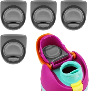 4pcs Replacement Stopper Compatible with Owala FreeSip 24oz 32oz, Water Bottle Top Lid Gasket for Owala 16/19/24/32/40oz Seal Bottle Cap Mouth Stopper Part Silicone Plug Accessories BPA-Free (Gray)