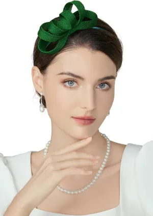BABEYOND Fascinator Headband for Women - Tea Party Kentucky Bow Headband Derby Bridal Wedding Daily Headpiece with Hair Clip