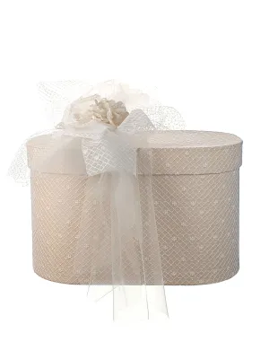Baptism box with embroidered tulle - AMBITION