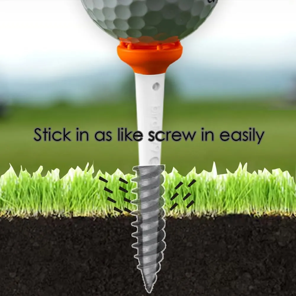 Big Easy Golf Tee Set  Magnetic Tee Keeper, 3.25" Tees with Height Adjust, Direction Guide, 6-Prong Low-Friction Head, Silicone Stopper  (15 pcs/1pack or 30pcs/1Pack), 3-Bright Colors