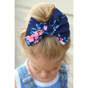 blue floral "julia" regular clip