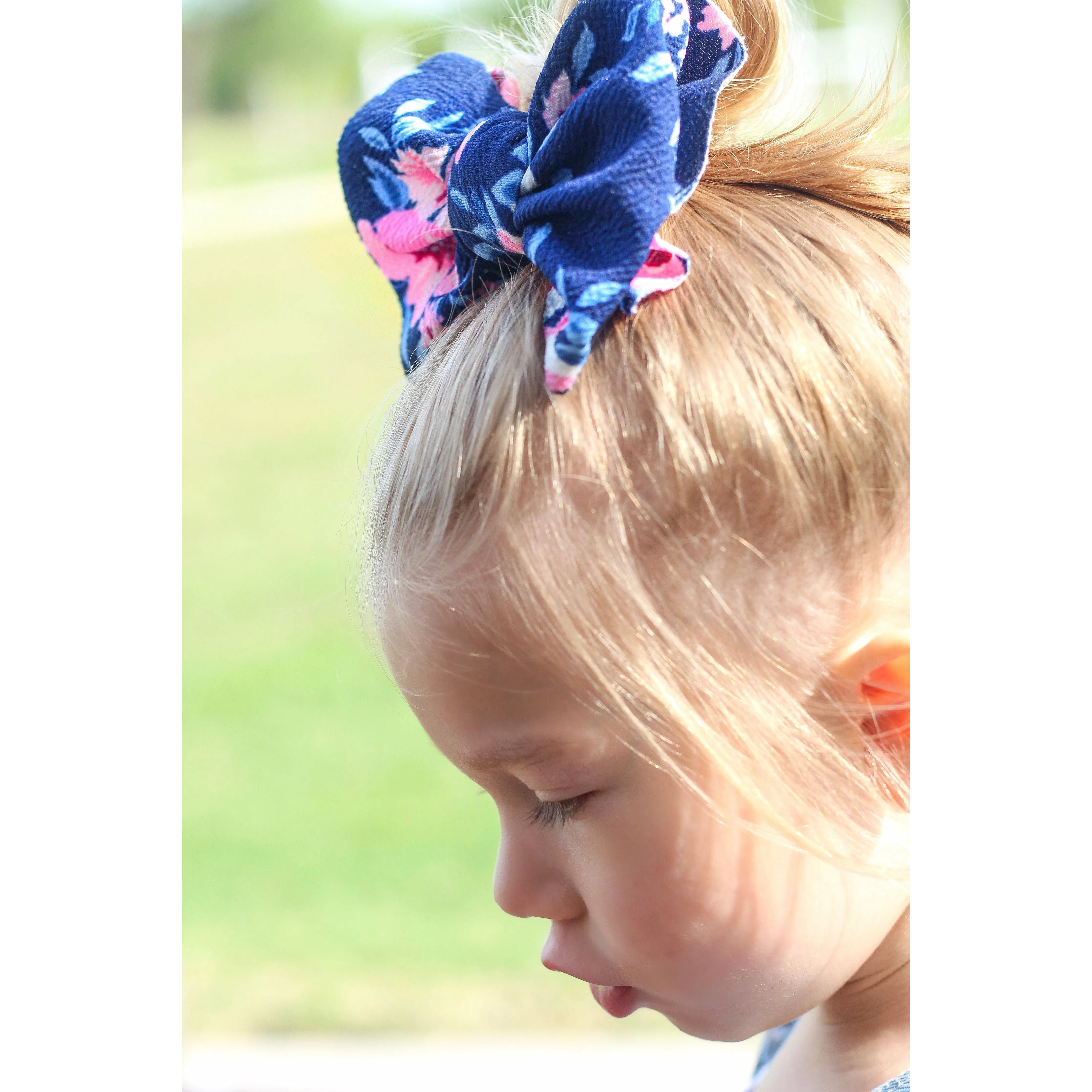 blue floral "julia" regular clip