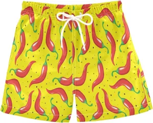 Boccsty Blue Ice Cream Drip Boys Swim Trunks Baby Kids Swimwear Summer Toddler Beach Board Shorts 2T-XL