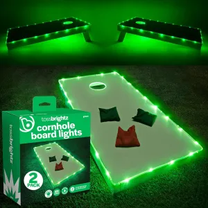 BrightzBrightz TossBrightz Red Led Cornhole Lights Led Corn Hole Lights Cornhole Led Lights for Hole and Board Corn Hole Board Light Kit Light Up Cornhole Set Glow in The Dark Cornhole Board
