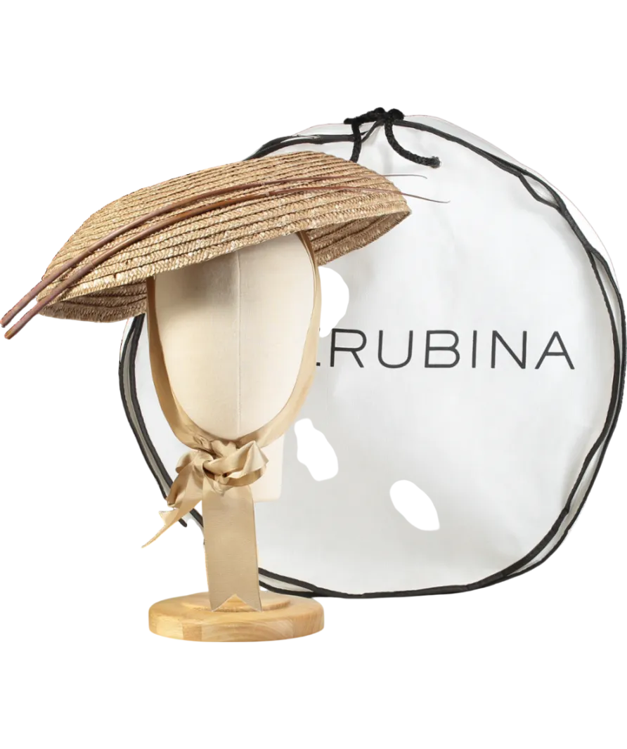 Cherubina Beige Raffia Fascinator Hat One Size