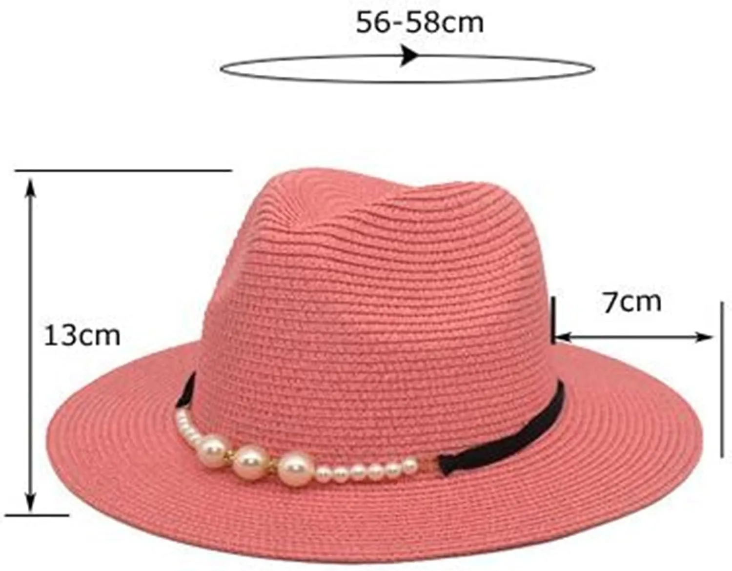 Classic Fedora Hat Two Tone Flat Top Hat with Band Wide Brim Pork Pie Hat Adjustable Patchwork Colors Panama Hat
