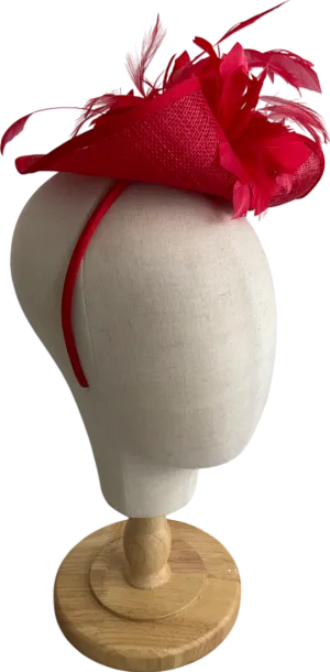 Coast Red Feather Flower Fascinator One Size