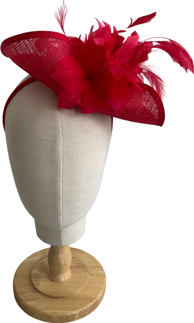 Coast Red Feather Flower Fascinator One Size