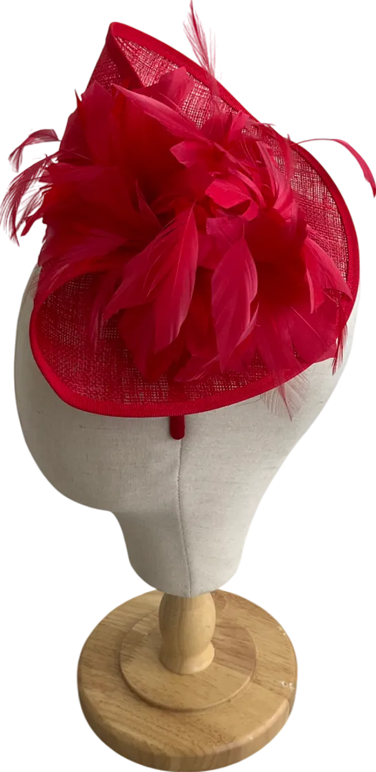 Coast Red Feather Flower Fascinator One Size