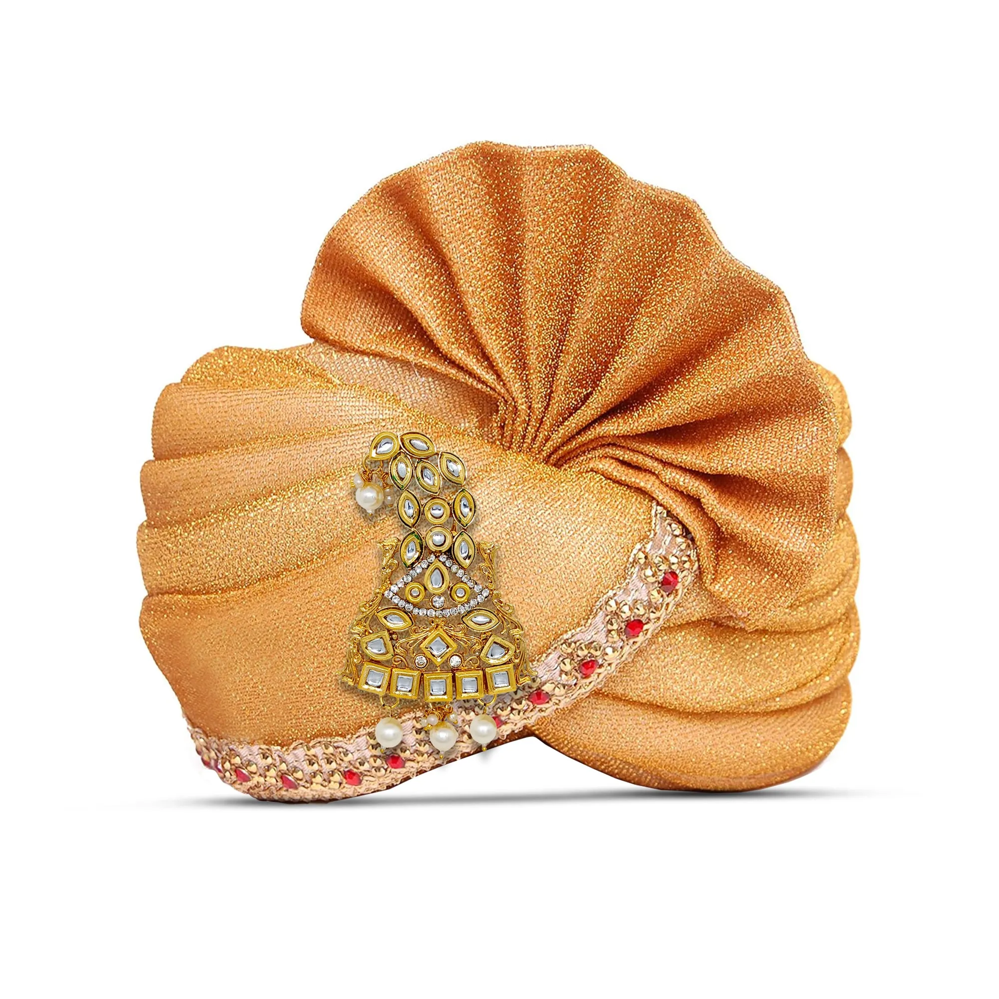 Comet Busters Stone Kalangi, Metal Finish Brooch For Groom (HA106)