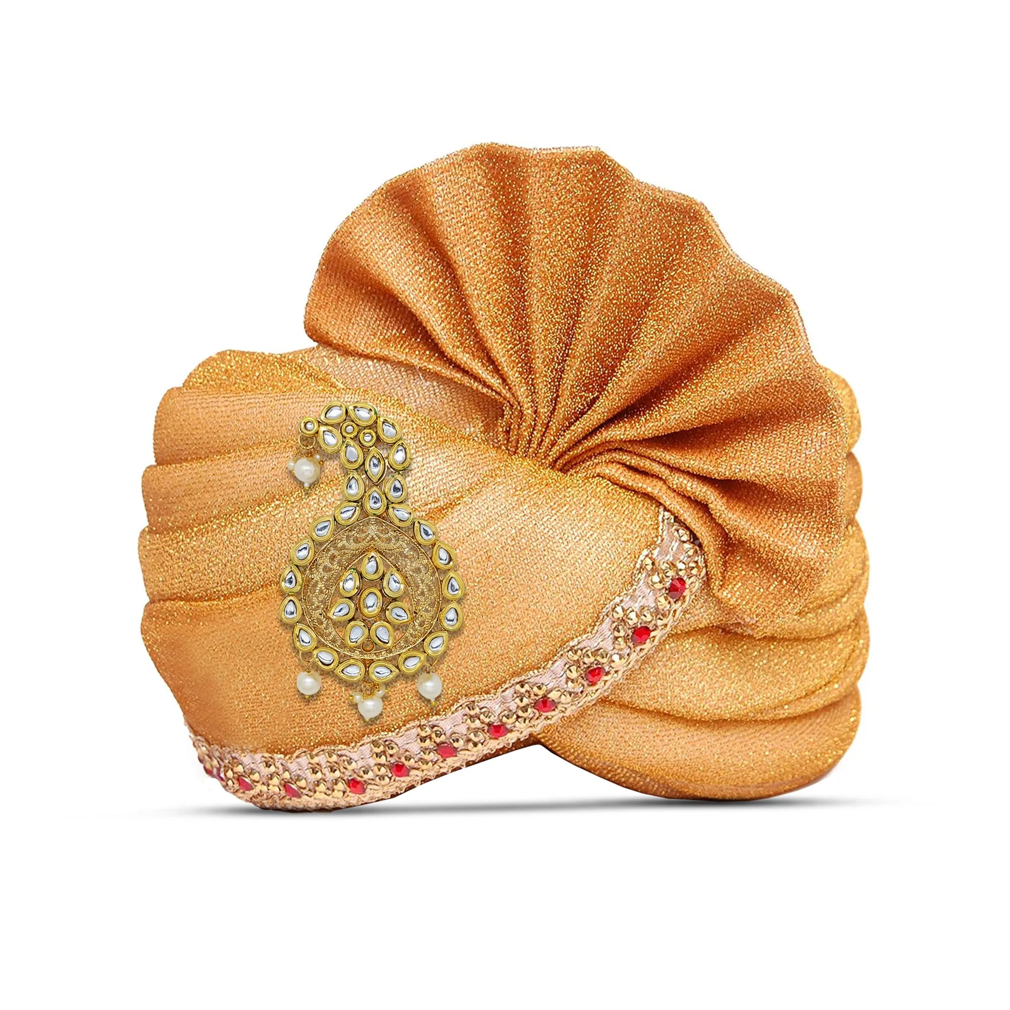 Comet Busters Stone Kalangi, Metal Finish Brooch For Groom (HA107)