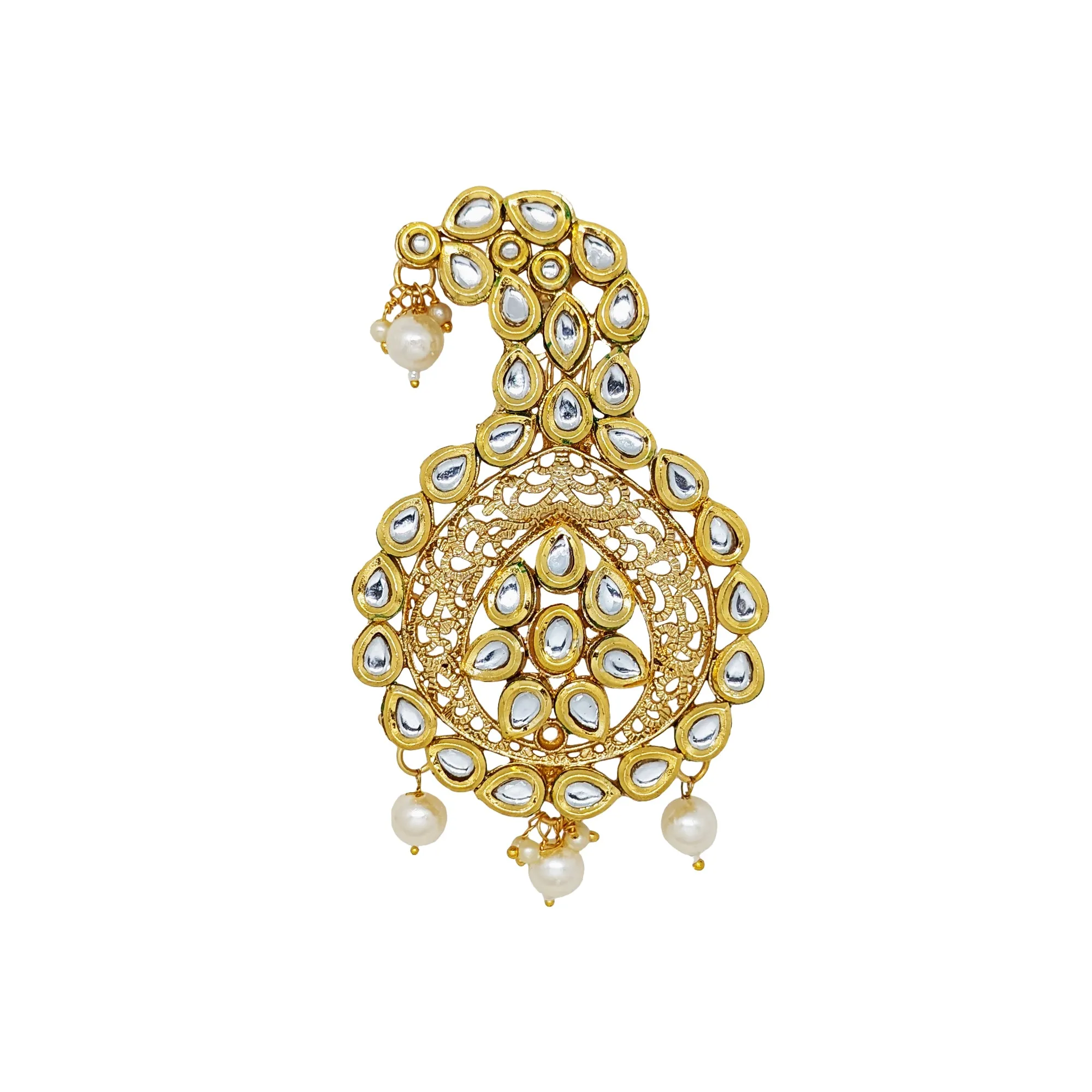 Comet Busters Stone Kalangi, Metal Finish Brooch For Groom (HA107)