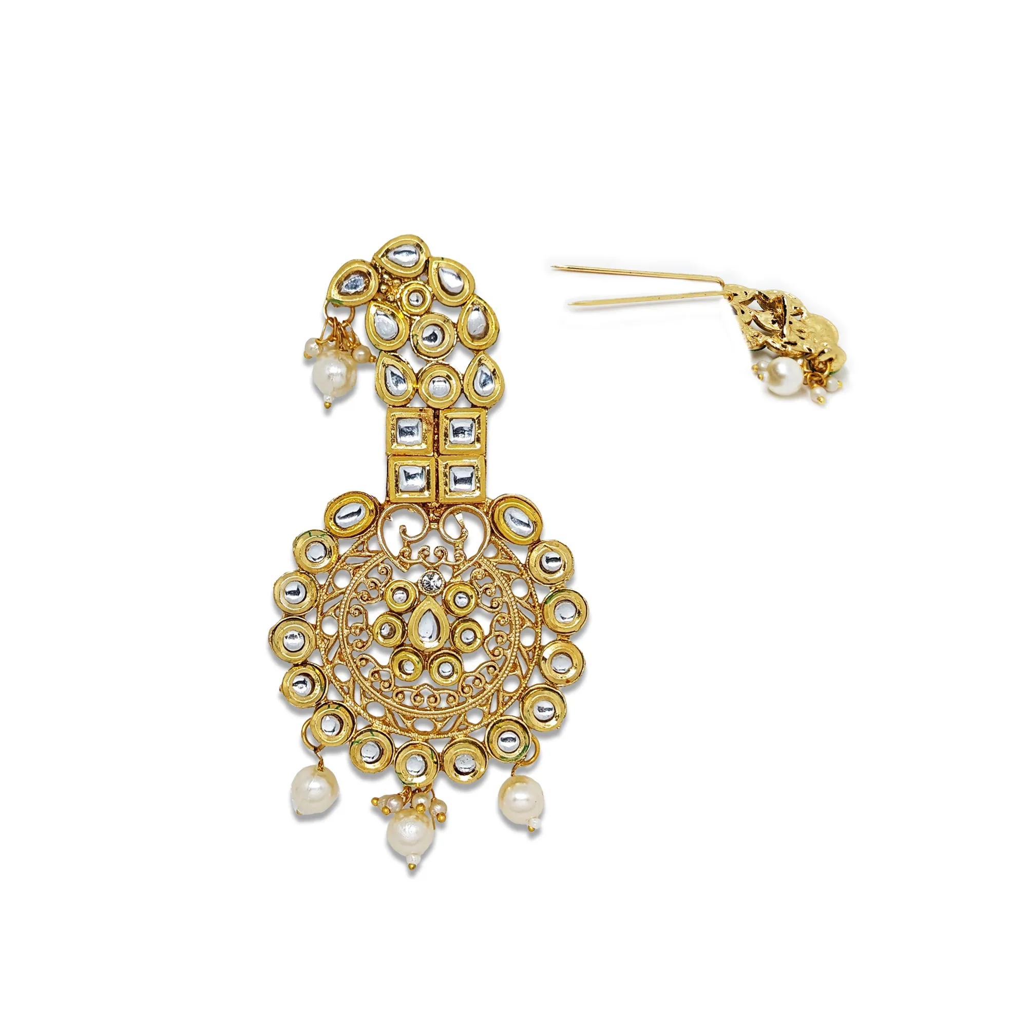 Comet Busters Stone Kalangi, Metal Finish Brooch For Groom (HA108)