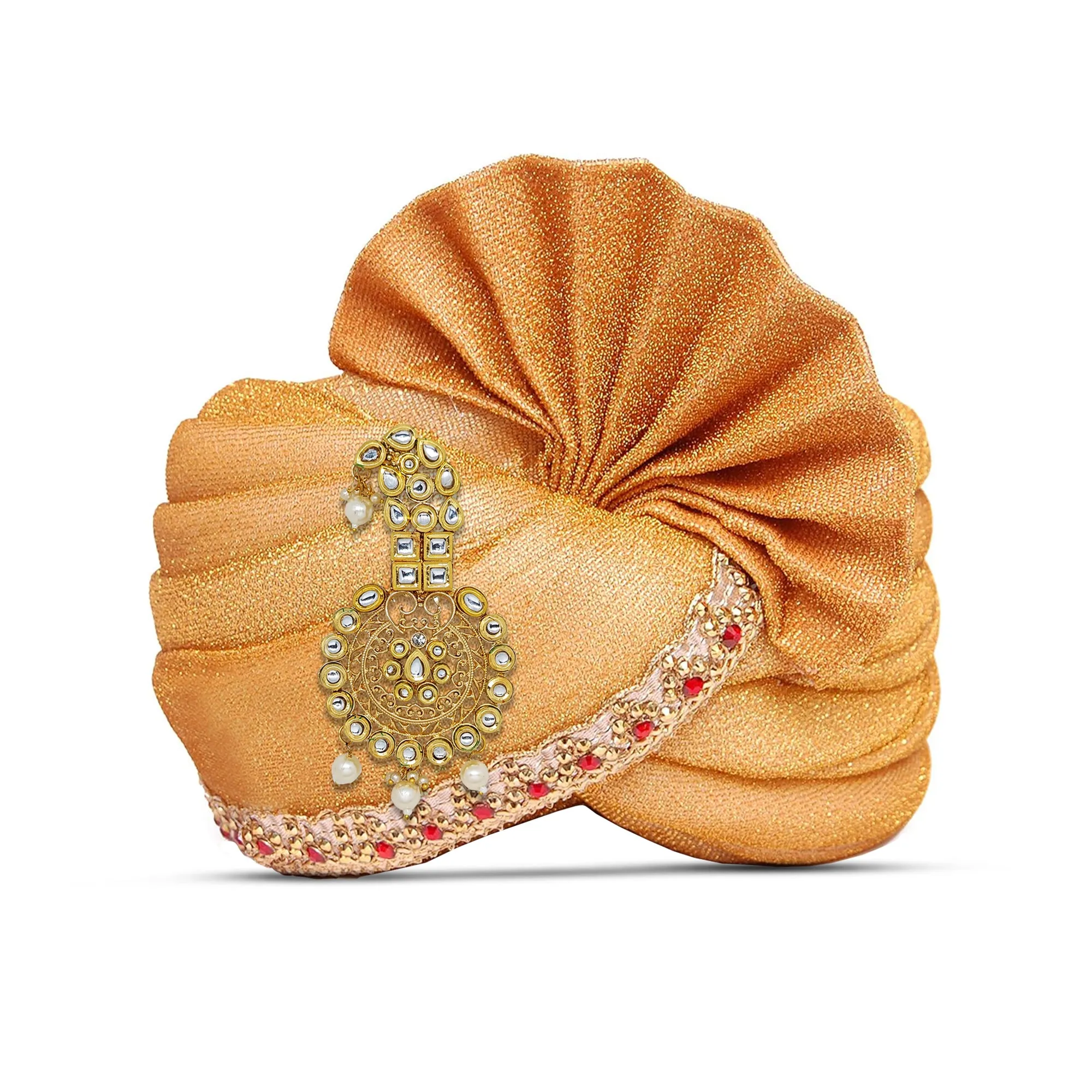 Comet Busters Stone Kalangi, Metal Finish Brooch For Groom (HA108)