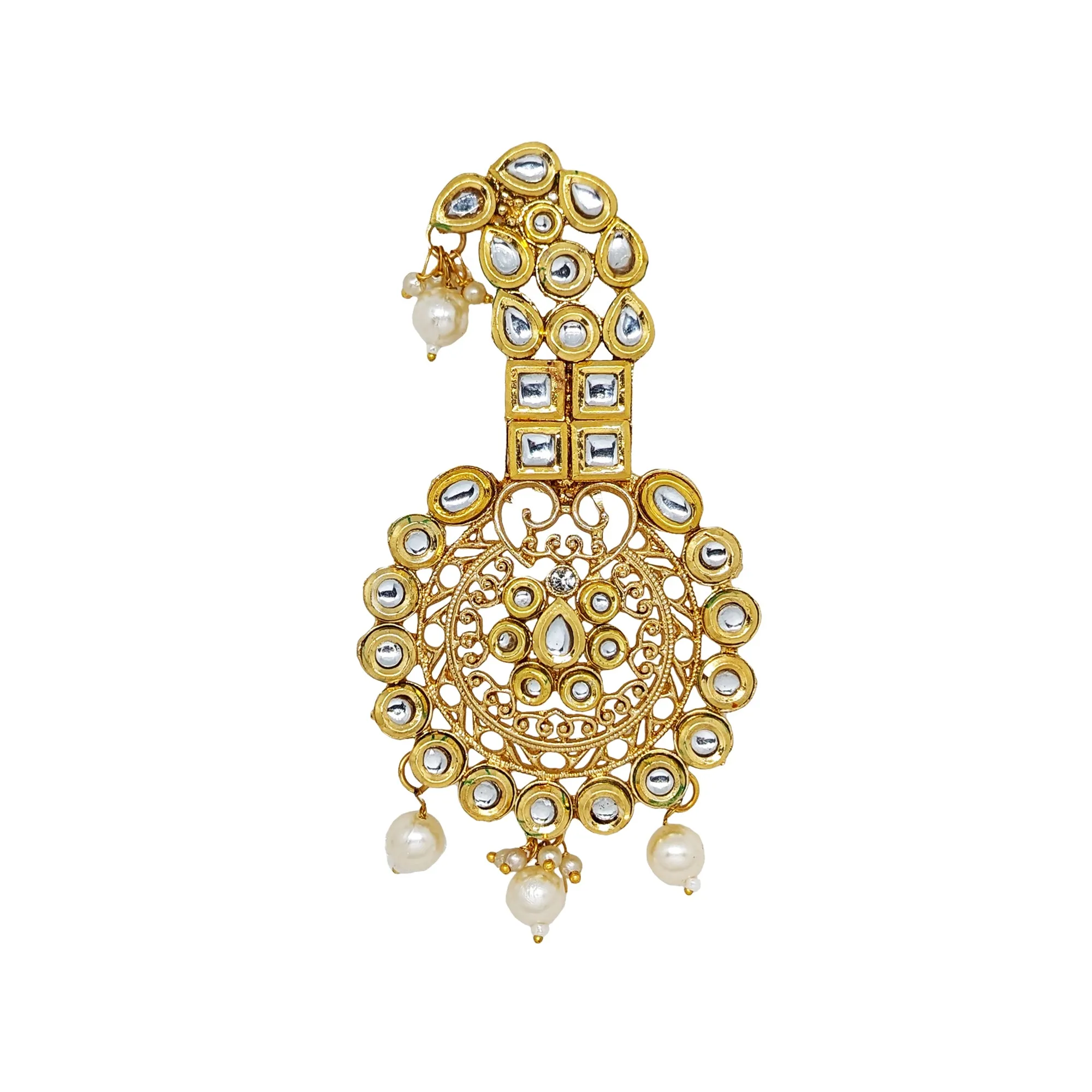 Comet Busters Stone Kalangi, Metal Finish Brooch For Groom (HA108)
