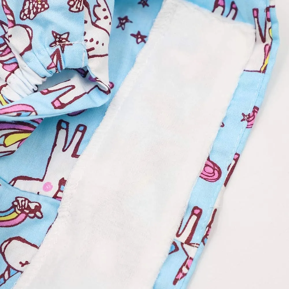 Cute Printed Working Cap with Sweatband Adjustable Tie Back Hats for Women/Men