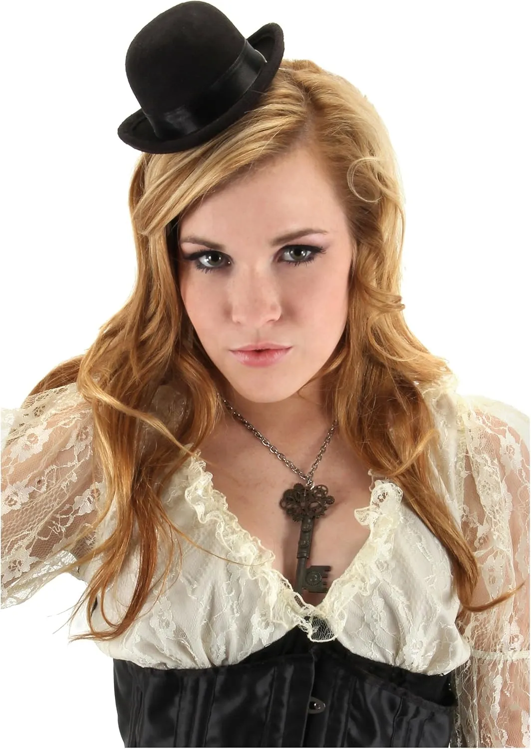 elope Mini Vintage Steampunk Costume Bowler Hat for Men and Women Standard