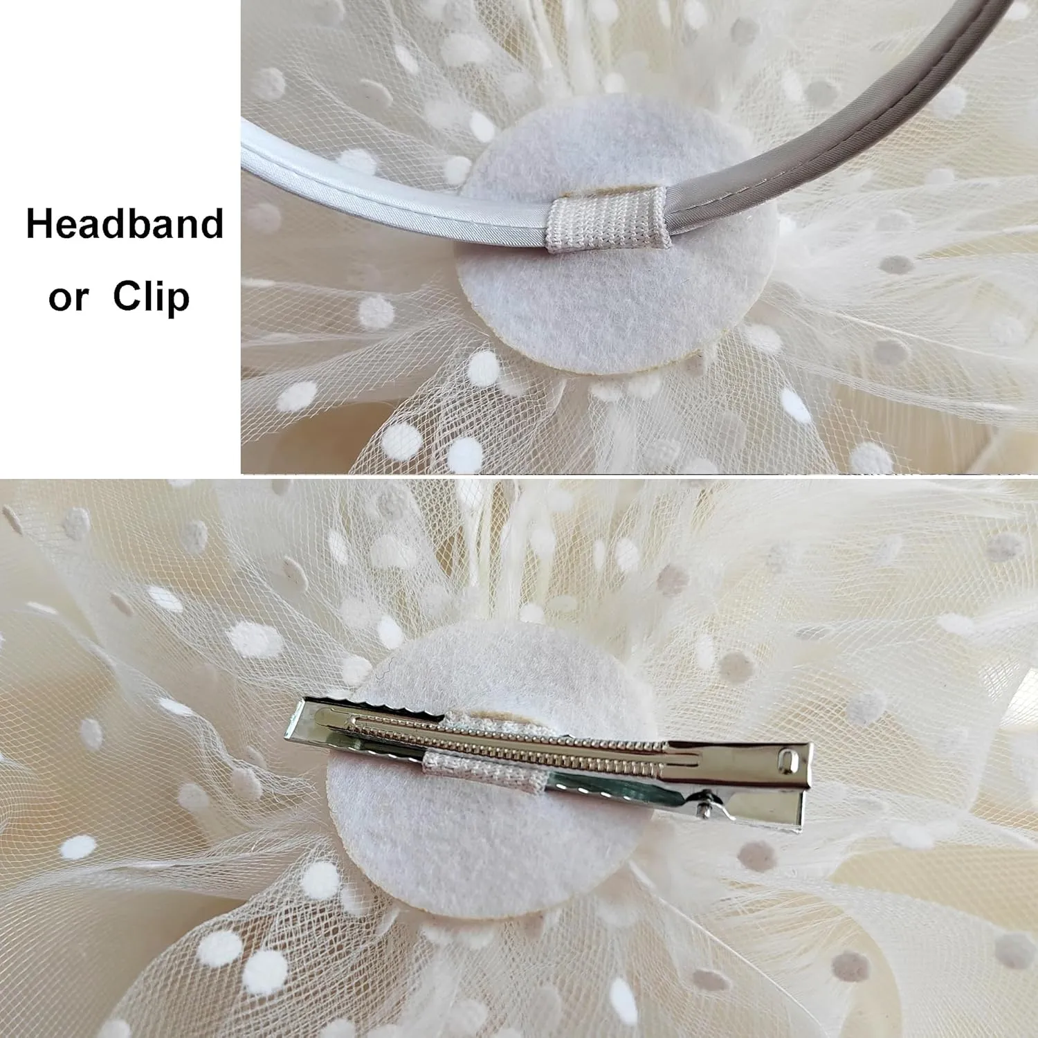 Fascinators Hats 20s 50s Pillbox Hat Cocktail Tea Party for Women (White, One Size)