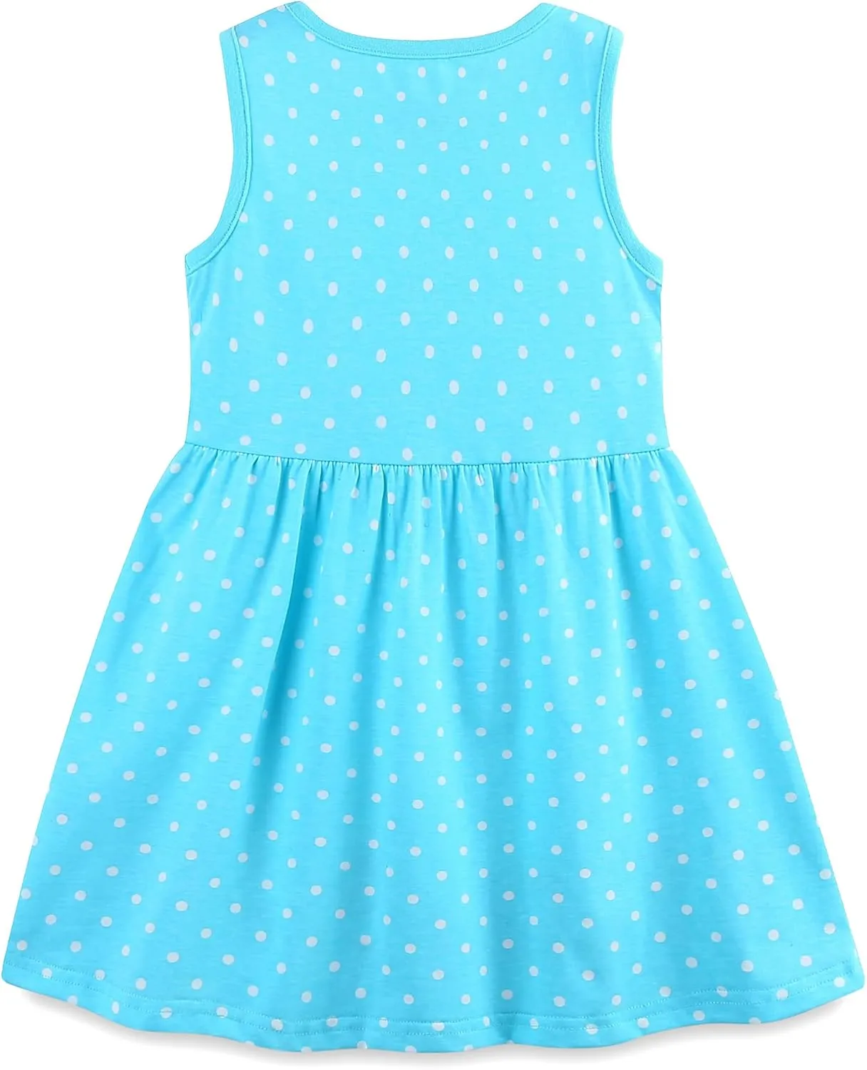 Hongshilian Toddler Girls Casual Cotton Dress Cartoon Appliques Short Sleeve Summer Playwear Dresses