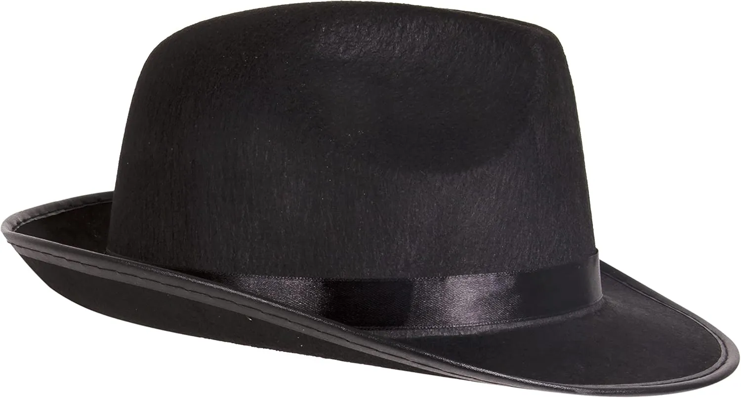 Kangaroo Fedora Brim Felt Church Hat Men Women I Summer Beach Sun Hat with Band I Men's 1920s Gatsby Gangster Costume