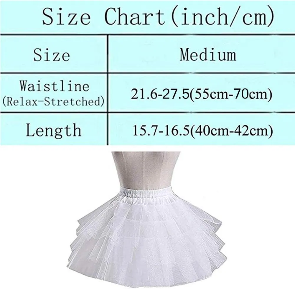 Kids White Mini 3 Layers Wedding Flower Girl Petticoat/Underskirt/Crinoline Slips