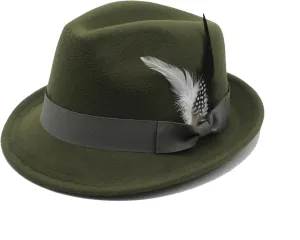 LIDHAY Classic Fedora Hats for Men & Women Vintage Style Short Brim Felt Hat Panama Fedora Hats with Bands