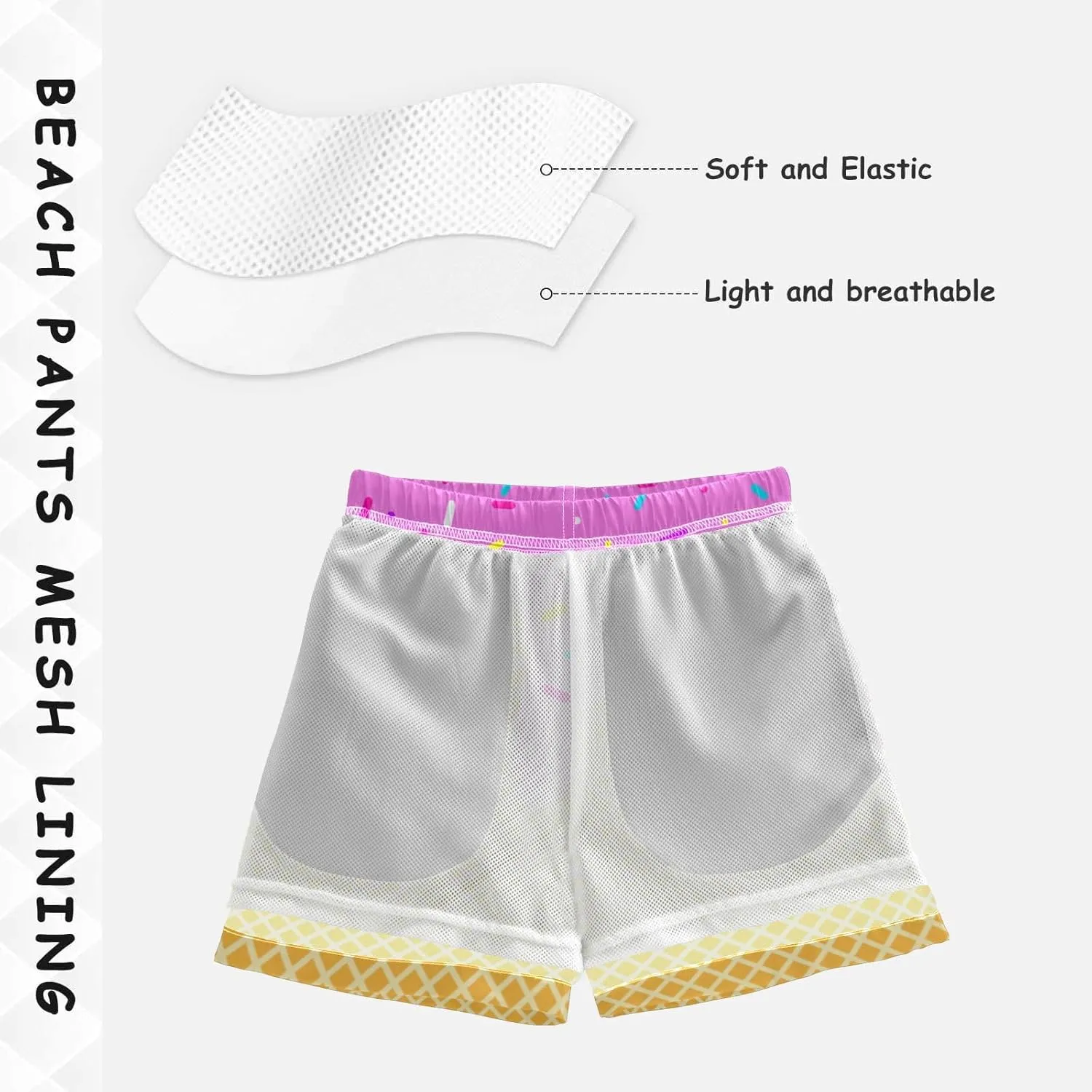 Little Boys Swim Trunks Beach Board Shorts Quick Dry Swimsuit Bathing Suits with Mesh Lining