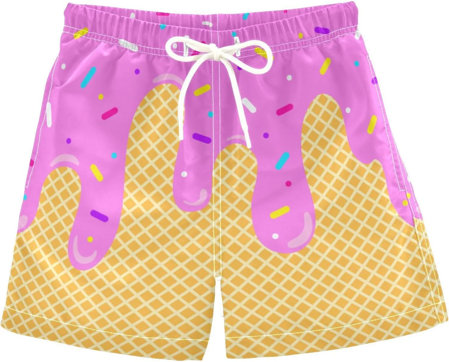 Little Boys Swim Trunks Beach Board Shorts Quick Dry Swimsuit Bathing Suits with Mesh Lining