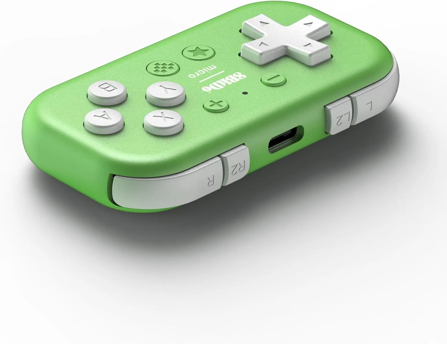 Nargos 8BitDo Micro Bluetooth Key Chain Sized Mini Controller for Nitendo Switch, Windows, Android and macOS (Micro- Green)