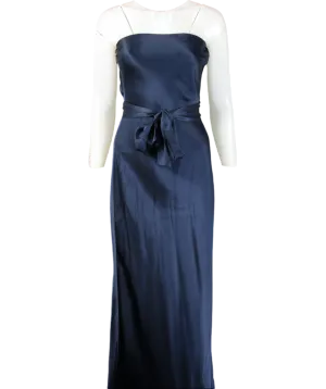 Reformation Blue Silk Maxi Dress UK M