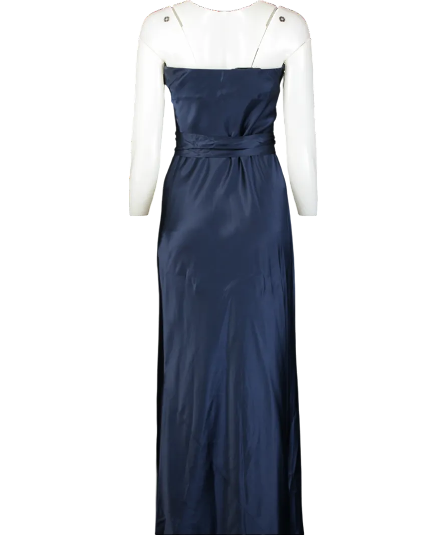 Reformation Blue Silk Maxi Dress UK M