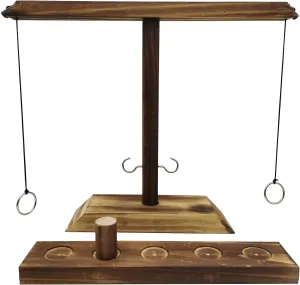 Ring Toss Game for Adults. Ideal as Christmas Games for Family Party, Yard Game, White Elephant,Thanksgiving Games and Family Game. Wooden Ring Hook Tossing Game That Brings Fun Games for Adults.