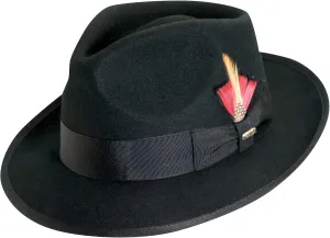 Scala Classico Men's Wool Felt Snap Brim Fedora