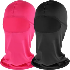 Ski Mask 2 Pack,Balaclava Mask,Motorcycle Masks for Men,Windproof UV Protection Soft Stretchable,Summer Cooling Neck Gaiter,Balaclava Face Mask for Outdoor Sports,Pink/Black