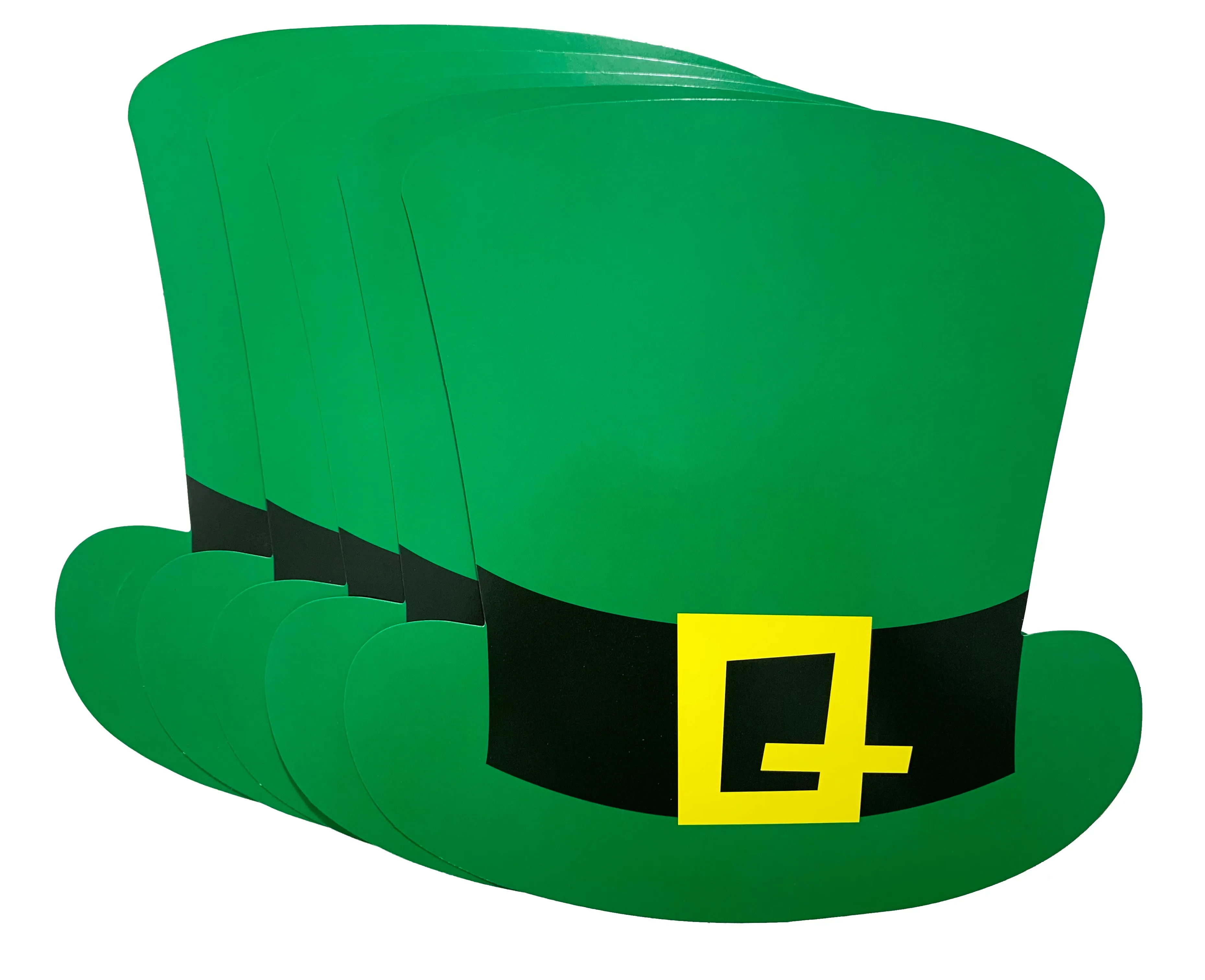 St. Patricks Day Craft Kit - 5 Irish Hats - 5 Shamrocks - 5 Headbands