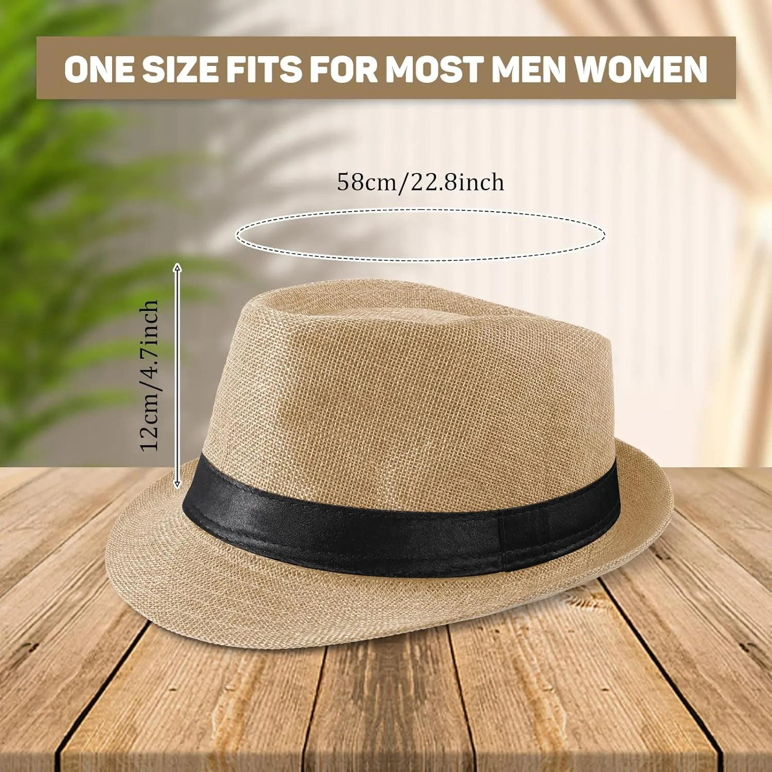Tarpop 10 Pcs Fedora Hats for Men Women with Brim Unisex Newsies Hat Gangster Cap 1920s Party Accessories