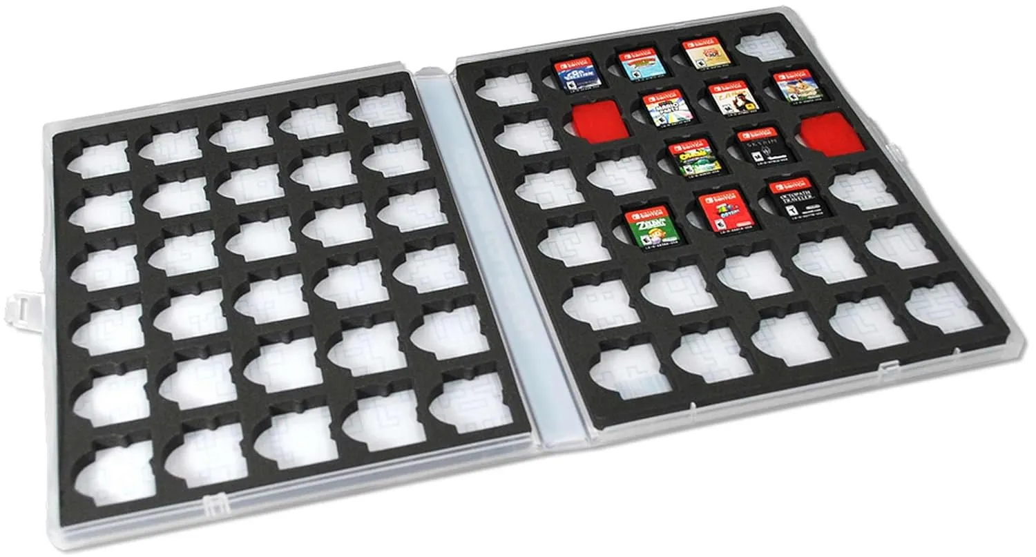 UniKeep Game Case for Nintendo Switch Cartridges - Holds 60 Games Securely in Foam (space)
