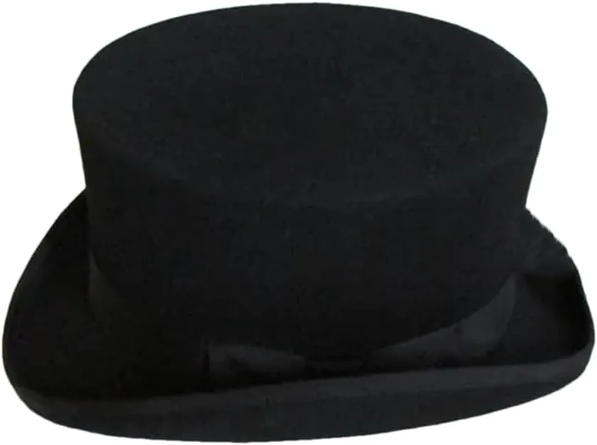 Vogrtcc Men's Wool Fedora Tall Fedora Hat Magician Cap Unisex Hats