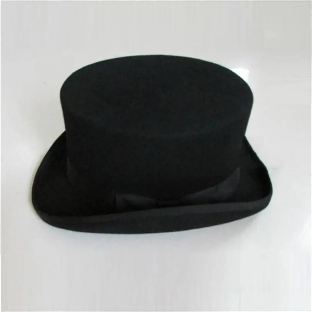 Vogrtcc Men's Wool Fedora Tall Fedora Hat Magician Cap Unisex Hats